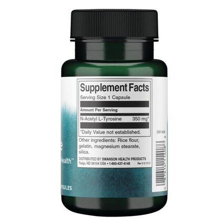 Swanson N-Acetylo L-Tyrozyna (NALT) 350 mg 60 kapsułek