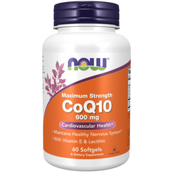 Now Foods Koenzym Q10 600 mg Maximum Strength 60 kapsułek