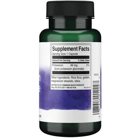 Swanson Glukonian Potasu 99 mg 100 kapsułek
