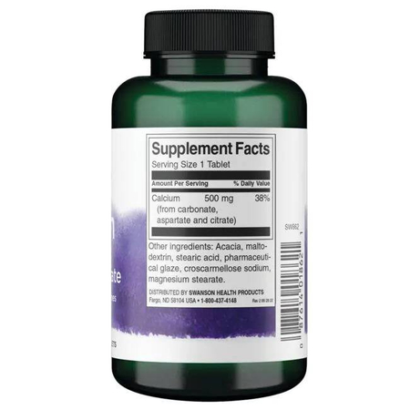 Swanson Triple Calcium Complex 500 mg 100 tabletek