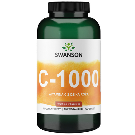Swanson Witamina C 1000 mg z Dziką Różą 250 veg kapsułek