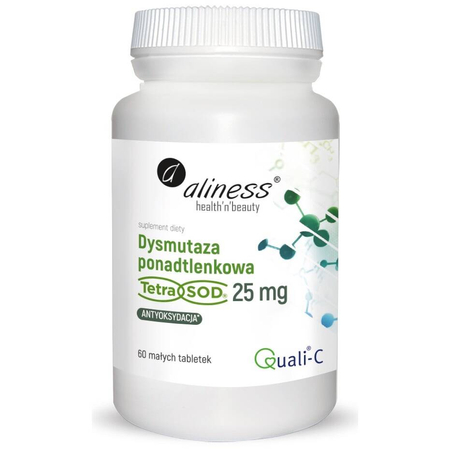 Aliness SOD (Dysmutaza Ponadtlenkowa) 25 mg 60 vege tabletek