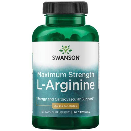 Swanson Maximum Strength L-Arginine 850 mg 90 kapsułek