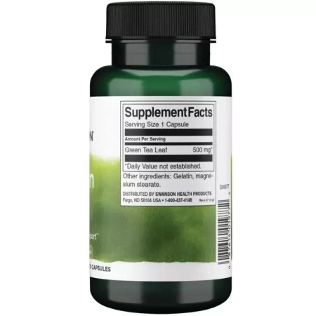 Swanson Zielona Herbata (Green Tea) 500 mg 100 kapsułek