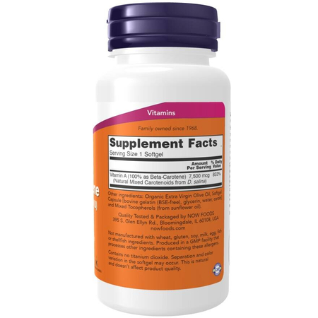 Now Foods Naturalny Beta Karoten 90 kapsułek