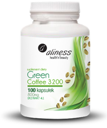 Aliness Zielona Kawa (Green Coffee) 3200 Extract 100 kapsułek