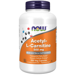Now Foods Acetyl L-Karnityny (ALC) 500 mg 200 veg kapsułek
