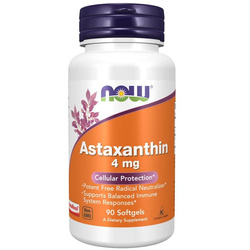 Now Foods Astaksantyna (Astaxanthin) 4 mg 90 kapsułek