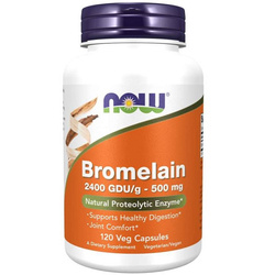 Now Foods Bromelaina 500 mg 120 kapsułek
