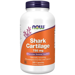 Now Foods Chrząstka Rekina (Shark Cartilage) 750 mg 300 kapsułek