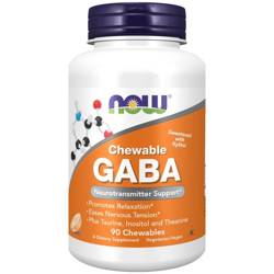 Now Foods GABA (Kwas Gamma Aminomasłowy) 250 mg 90 tabletek do ssania