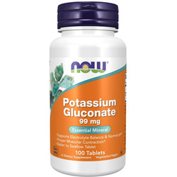 Now Foods Glukonian Potasu 99 mg 100 tabletek