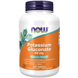 Now Foods Glukonian Potasu 99 mg 250 tabletek