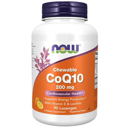Now Foods Koenzym Q10 200 mg 90 tabletek do ssania