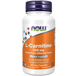 Now Foods L-Karnityna 250 mg 60 veg kapsułek
