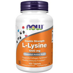 Now Foods L-Lizyna Double Strength 1000 mg 100 tabletek