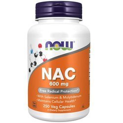 Now Foods N-Acetylo Cysteina (NAC) 600 mg 250 veg kapsułek