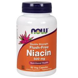 Now Foods Niacyna Double Strength 500 mg Flush Free 90 veg kapsułek