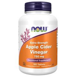 Now Foods Ocet jabłkowy (Cider Vinegar) Extra Strength 750 mg 180 tabletek