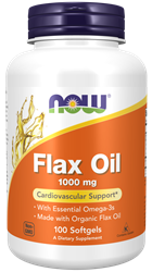 Now Foods Olej lniany (Flax Oil) 1000 mg 100 kapsułek
