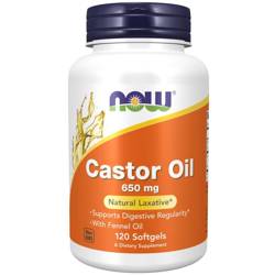 Now Foods Olejek Rycynowy (Castor Oil) 650 mg 120 kapsułek