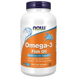 Now Foods Omega-3 Molecularly Distilled Fish Oil 200 kapsułek