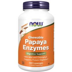 Now Foods Papaya Enzyme 360 tabletek do ssania