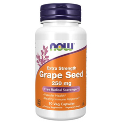 Now Foods Pestki Winogron (Grape Seed) Extra Strength 250 mg 90 veg kapsułek