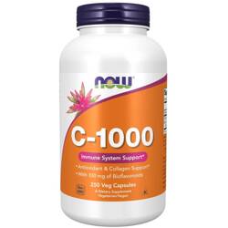 Now Foods Witamina C 1000 mg Bioflawonoidy + Rutyna 250 veg kapsułek