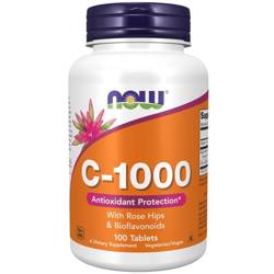 Now Foods Witamina C 1000 mg z Dziką Różą + Bioflawonoidy 100 tabletek