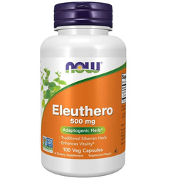 Now Foods Żeń-szeń Syberyjski (Eleuthero) 500 mg 100 kapsułek