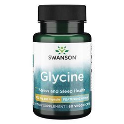 Swanson AjiPure Glicyna 500 mg 60 kapsułek