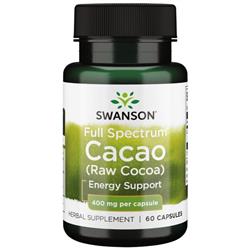 Swanson Cacao (Surowe Kakao) 400 mg 60 kapsułek