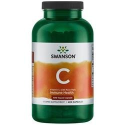 Swanson Witamina C 500 mg z Dziką Różą 400 kapsułek